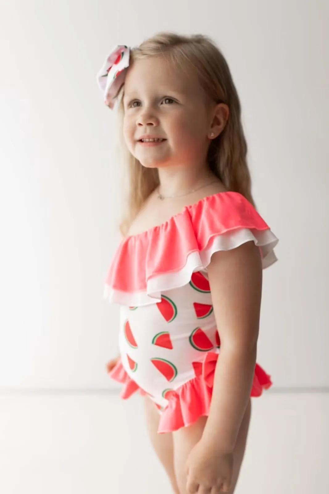 Watermelon Off-Shoulder One-Piece